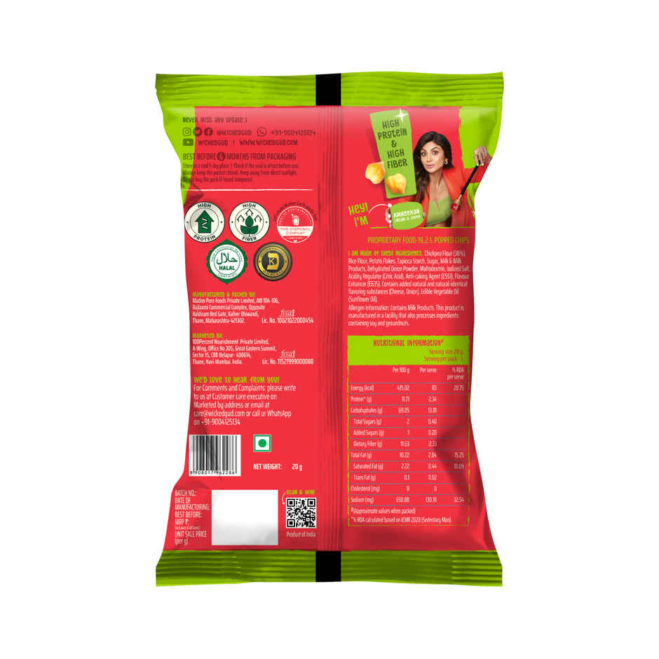 Wickedgud Chickpea Popped Chips | Amreekan Cream and Onion