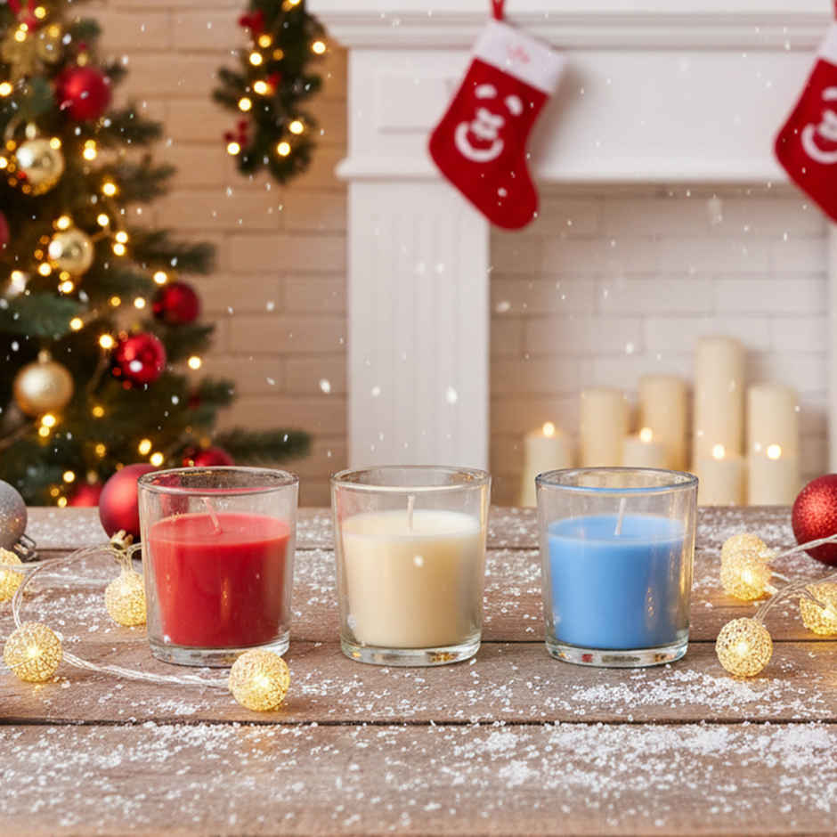 Shot Glass Candles | Pack of 3 | Apple, Vanilla & Linen | Pan Aromas