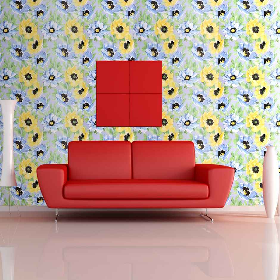 BAY6 Yellow Sun Flower Self Adhesive Wallpaper