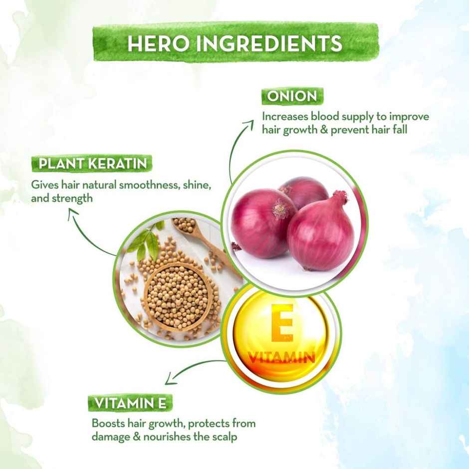 Mamaearth Onion Shampoo for Anti Hair Fall & Hair Growth with Onion Oil & Plant Keratin