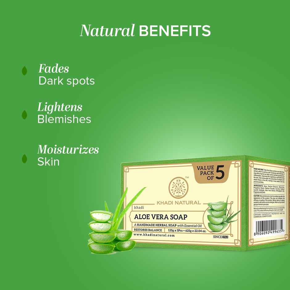 Khadi Natural Aloe Vera Soap For Moisturizing Dry Skin