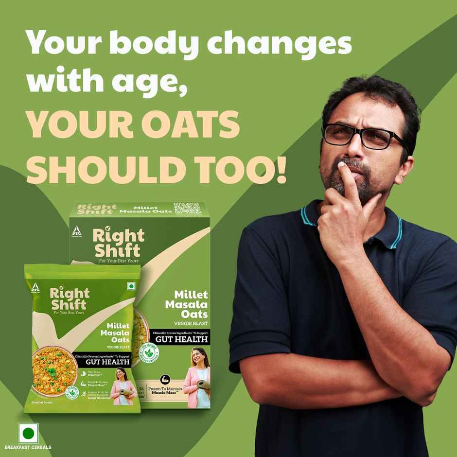 Right Shift Masala Oats, 6x veggies & Millets | High Protein & Fibre | No preservatives