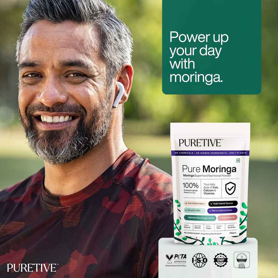 Puretive Pure Moringa Powder for Energy and Immunity