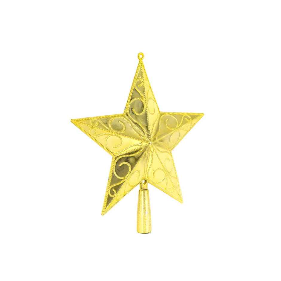 Christmas Tree Top Decorative Star | Golden | Picfest