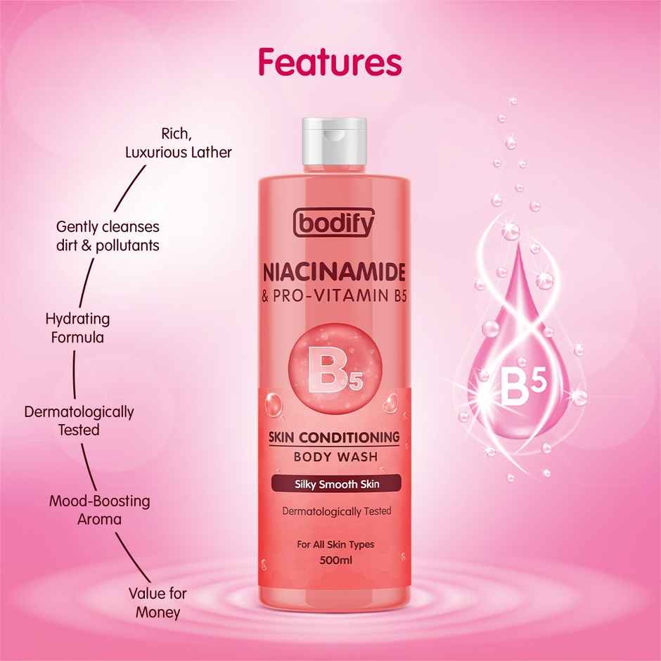 Bodify Niacinamide And Pro Vitamin B5 Body Wash