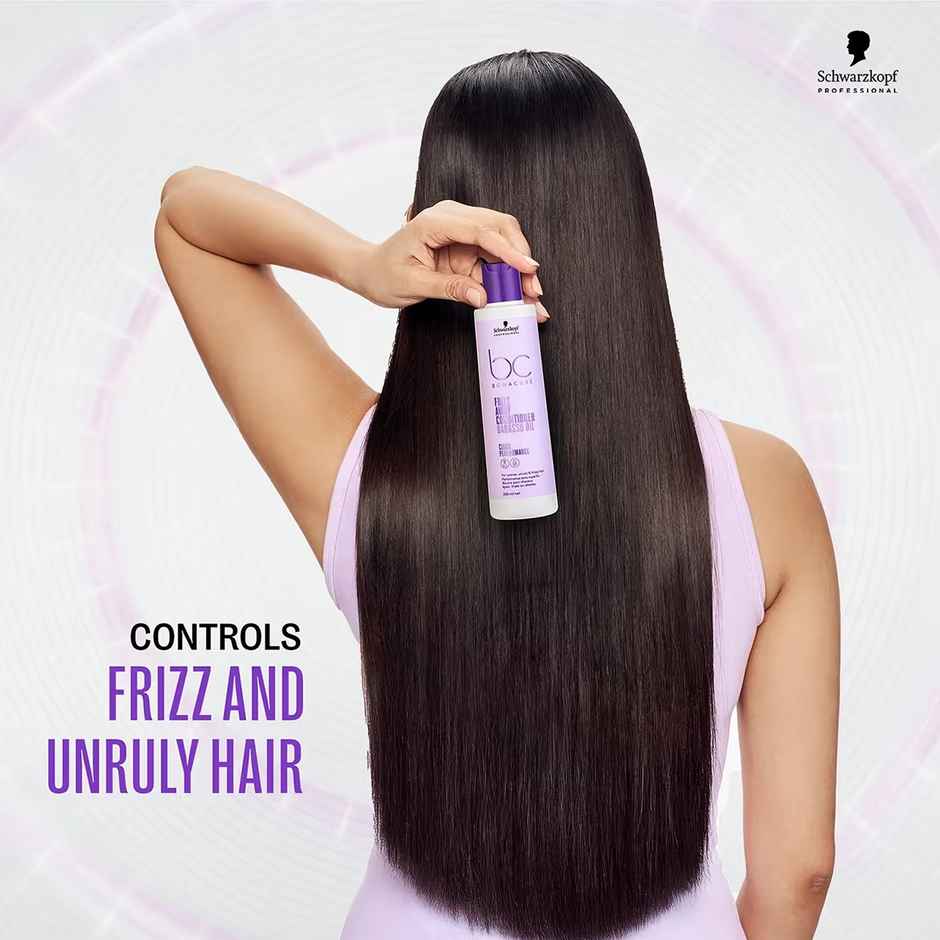 Schwarzkopf Professional Bonacure Frizz Away Shampoo With Babassu Oil,With Vegan Keratin(250ml) & Schwarzkopf Professional Bonacure Frizz Away Conditioner With Babassu Oil With Vegan Keratin(200ml) Combo