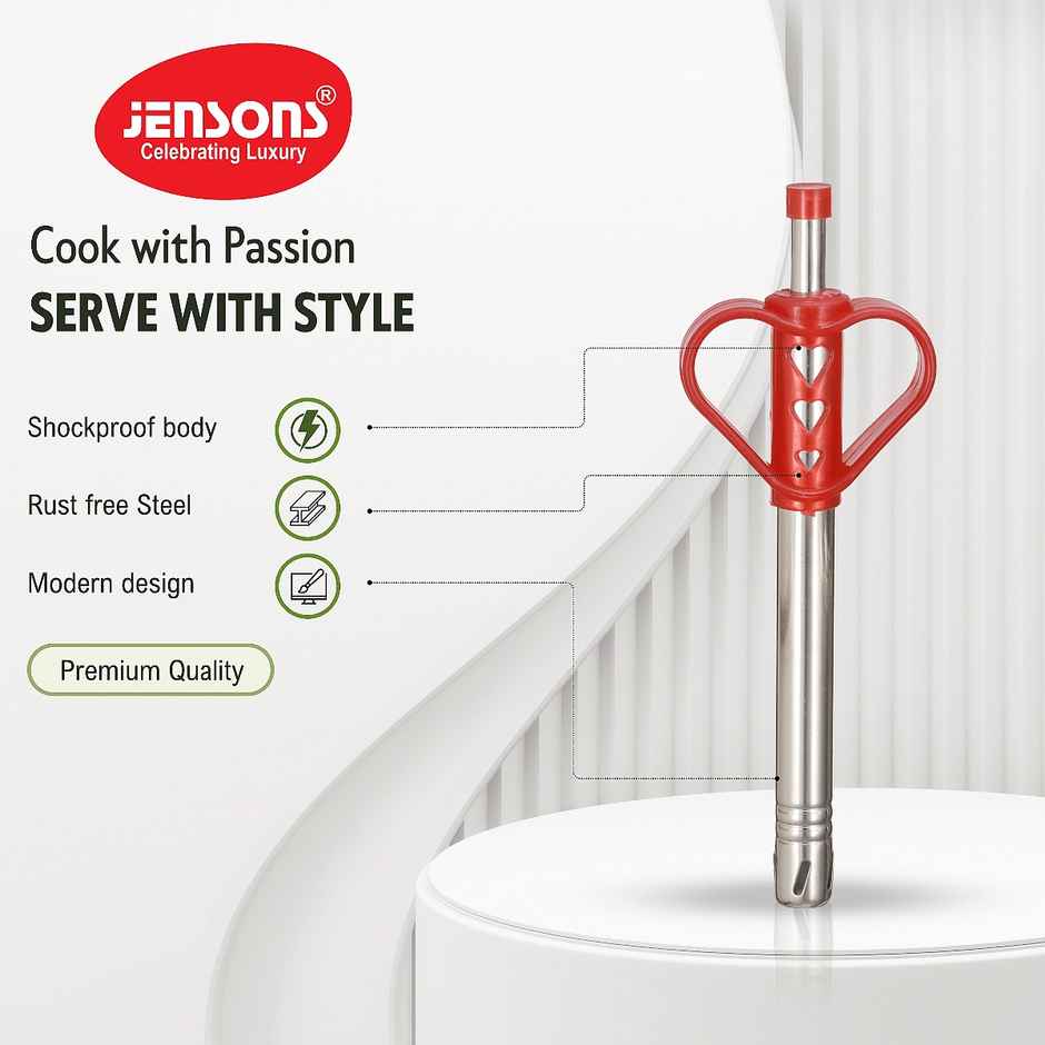 Jensons Stainless Steel Heart Shape Gas Stove Lighter