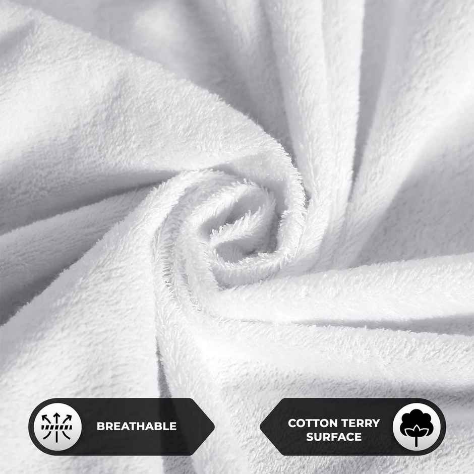 Story@Home Terry 100% Waterproof and Dustproof Single Size Mattress Protector White | 78 x 36 inch