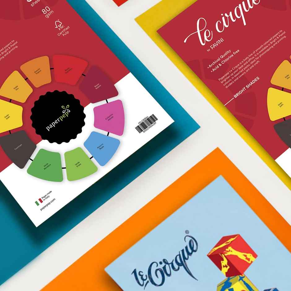 Paperpep Le Cirque 80Gsm A4 Bright Shades Assorted Pack Of 50 Sheets