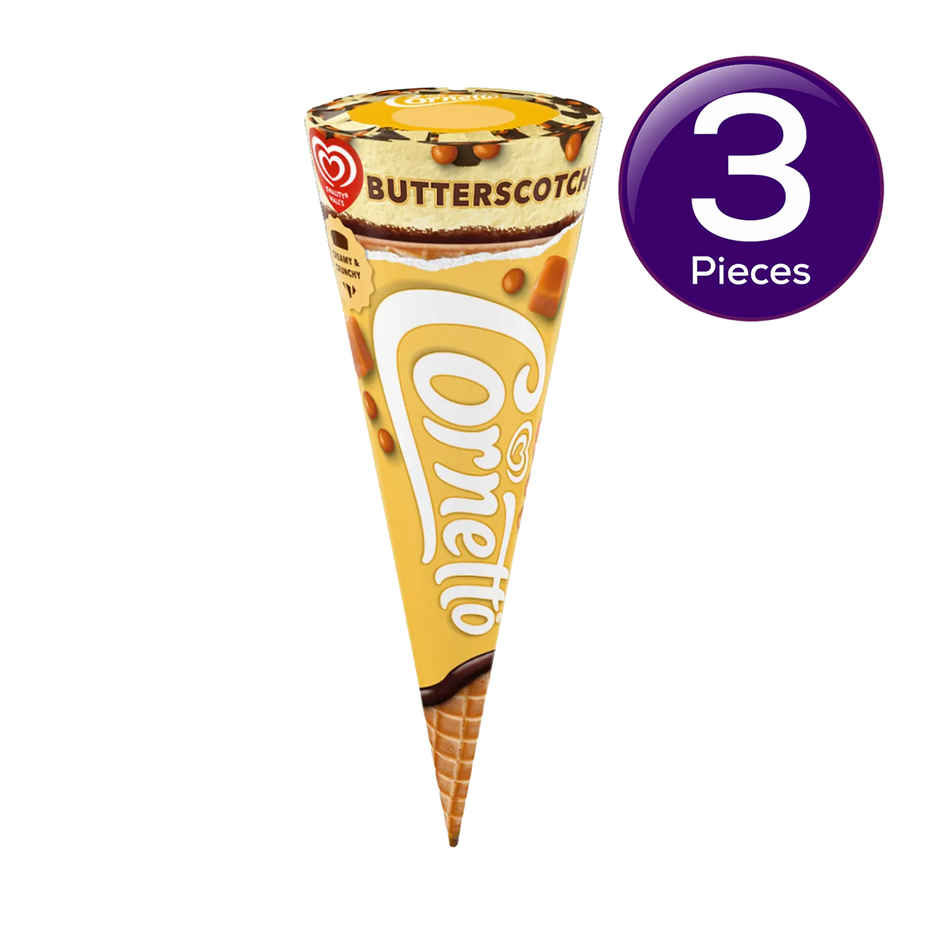 Kwality Wall's Cornetto Butterscotch Cone Combo