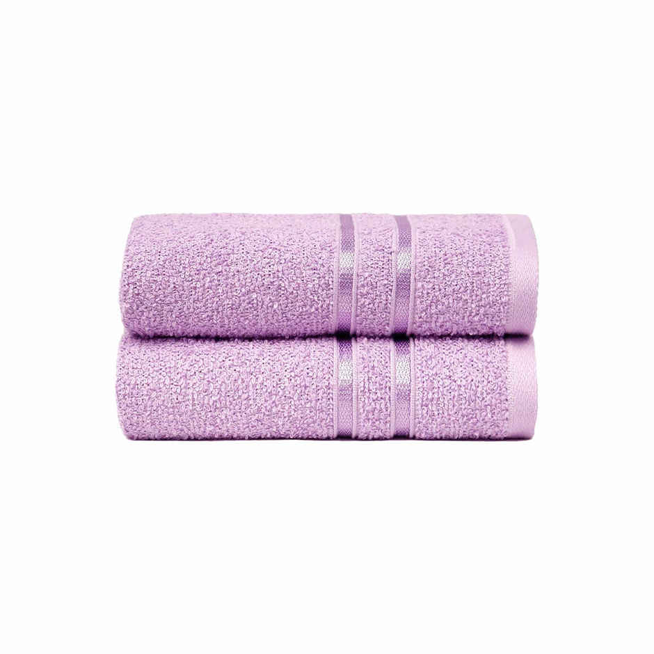 Home Elegance by myTrident Comfort Living 100% Cotton Hand Towel Set | 40cm x 60cm | 400 GSM | Violet Sky