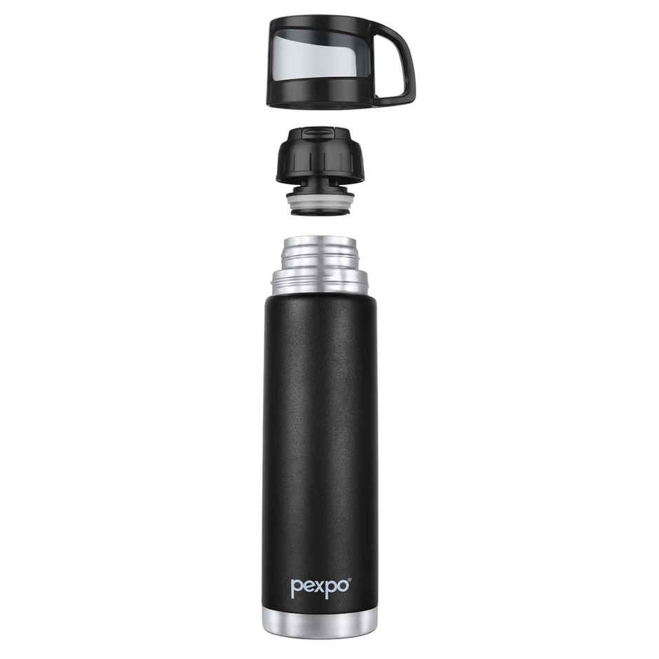 Pexpo Vacuum Insulated Water Bottle With Jute-Bag | 1 L | 24 Hrs Hot And Cold Ferrero Flask