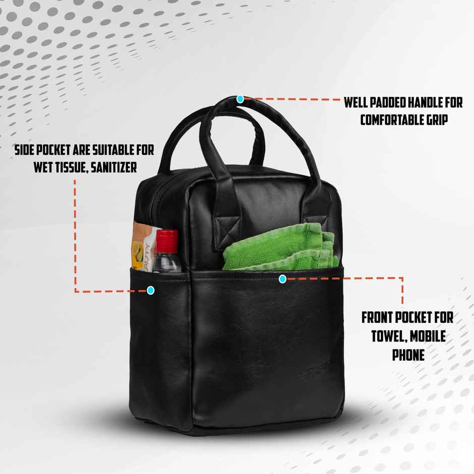 F Gear Modish Black Lunch Bag