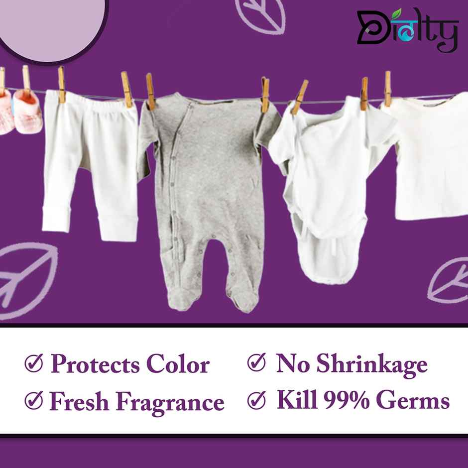 Diolty Baby Laundry Liquid Detergent Washing Liquid For Baby Clothes (Leaf Love) 5 l