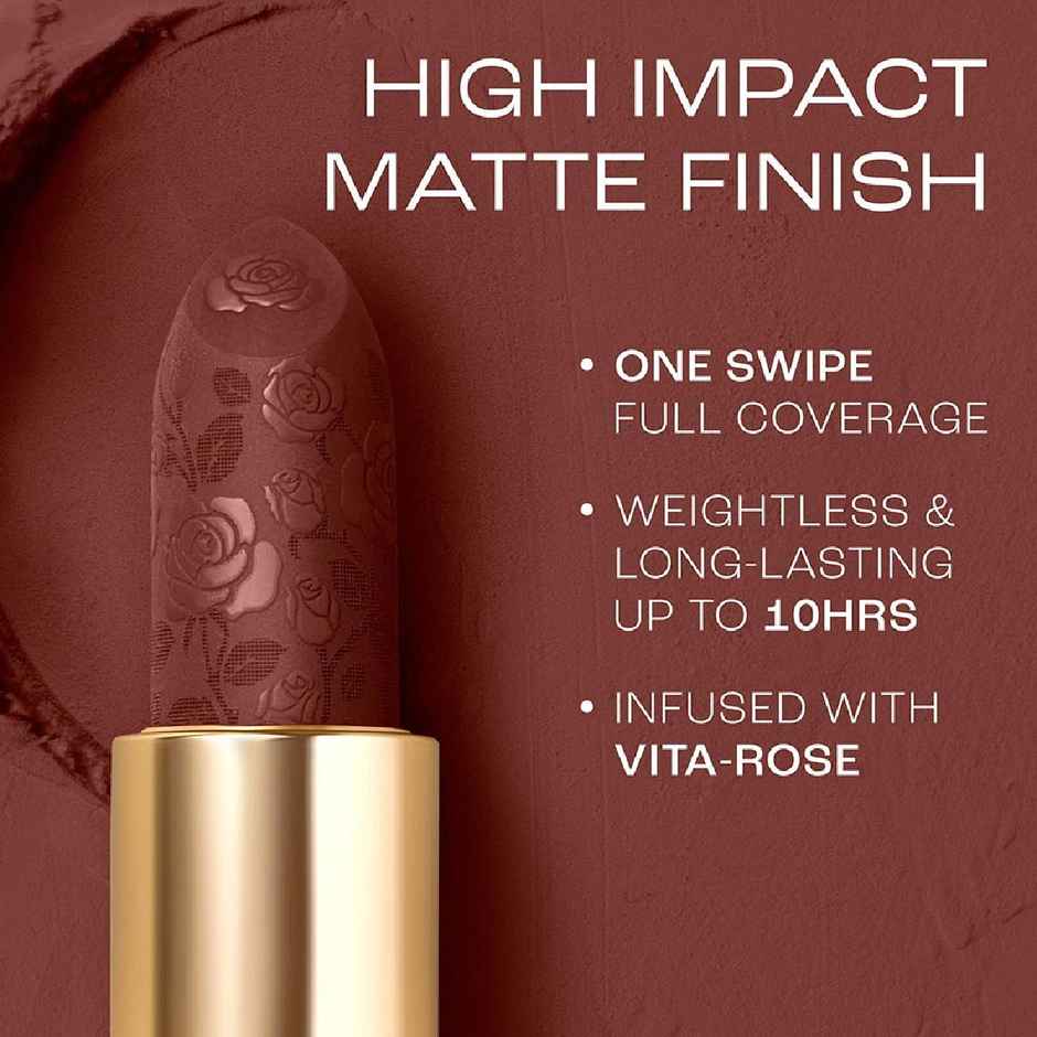 Lakme Rouge Bloom Powder Matte Bullet Cocoa Carnation 204