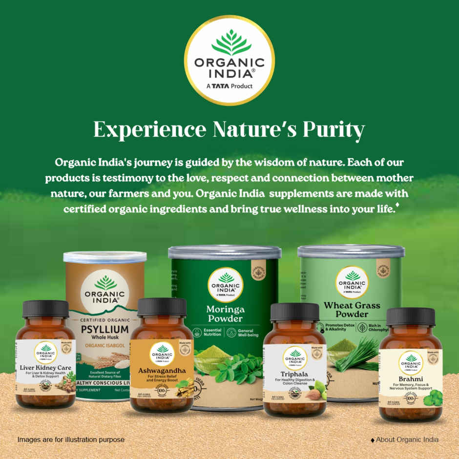 A TATA Product - Organic India Moringa Capsules - 60 Veg Caps, Essential Nutrition Superfood