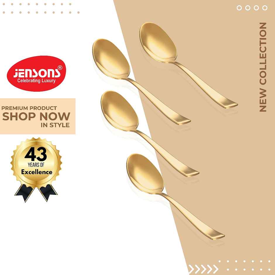 Jensons Pvd Spoon 4 Pcs -gold