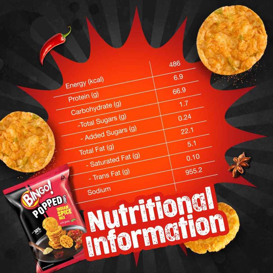Bingo! Popped Chips Indian Spice Mix | Light & Flavourful