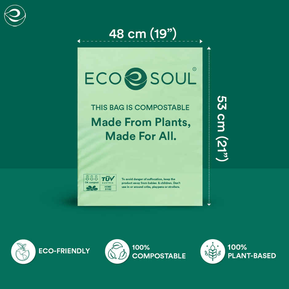Eco Soul 21 x 19 Inch | 15 Count | Medium Trash Bag