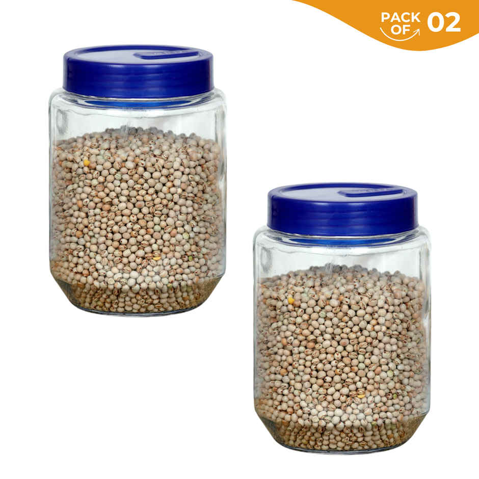 Yera Everyday Storage Jars Round 1100 ml (Each) Set Of 2 pcs