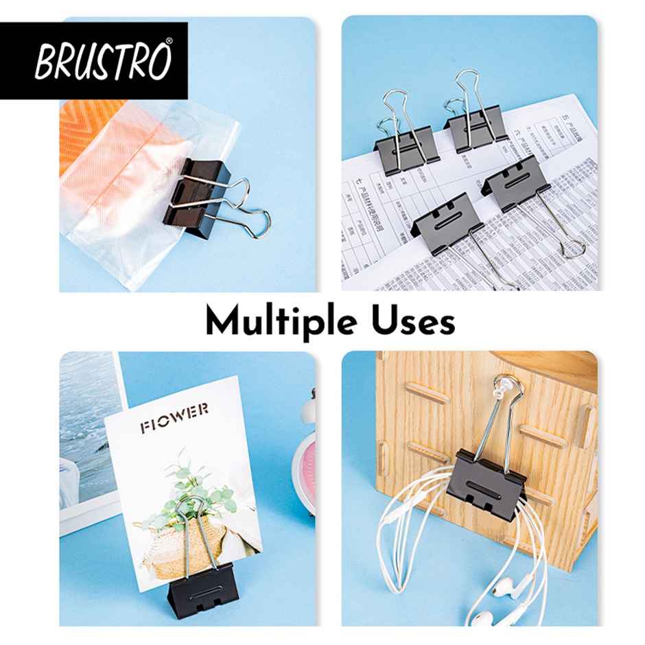 Brustro Clip Box Set Of 56 Binder Clips And 120 Paper Clips