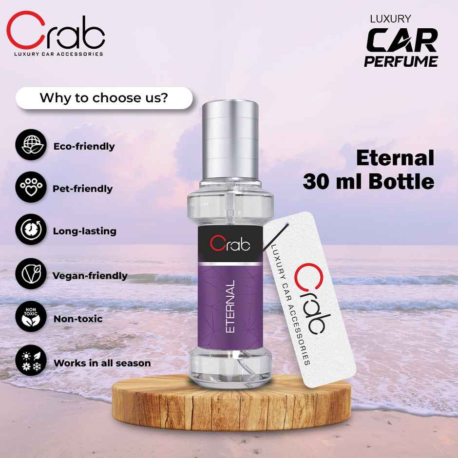 Crab Premium Eternal Fragrance Spray | Long-Lasting Car Perfume Freshener | Home, Office & Vehicles
