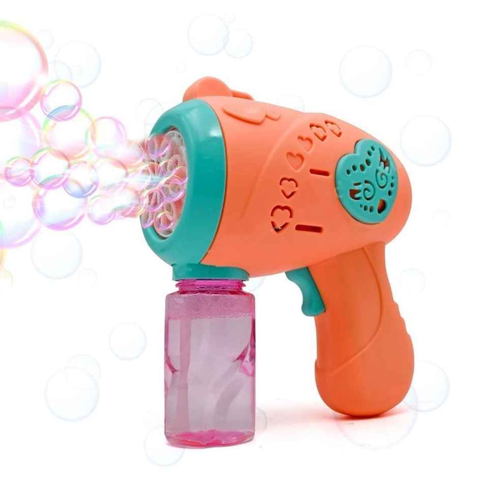 Fablue Multicolor Bubble Gun Toy For Kids - Automatic Bubble Machine - With 1 Bubble Solution