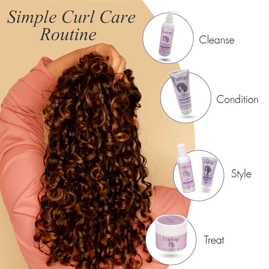 Curl Up Curl Defining Cream | All In One Leave In Conditioner | Hair Cream For Wavy & Curly Hair