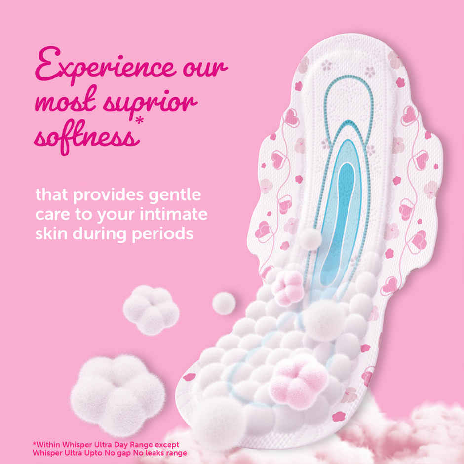 Whisper Ultra Skin Love Soft Sanitary Pads for Women | XL 