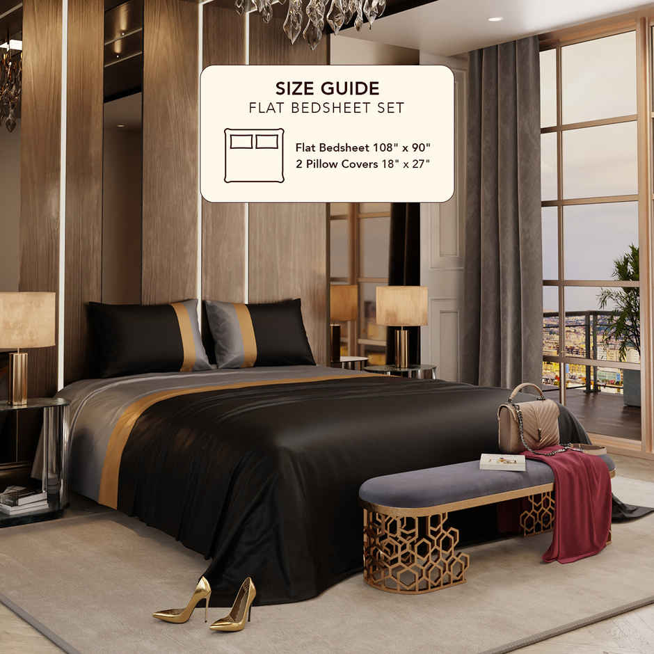 Stoa Paris Urbane Tricolor Bedsheet Set - King