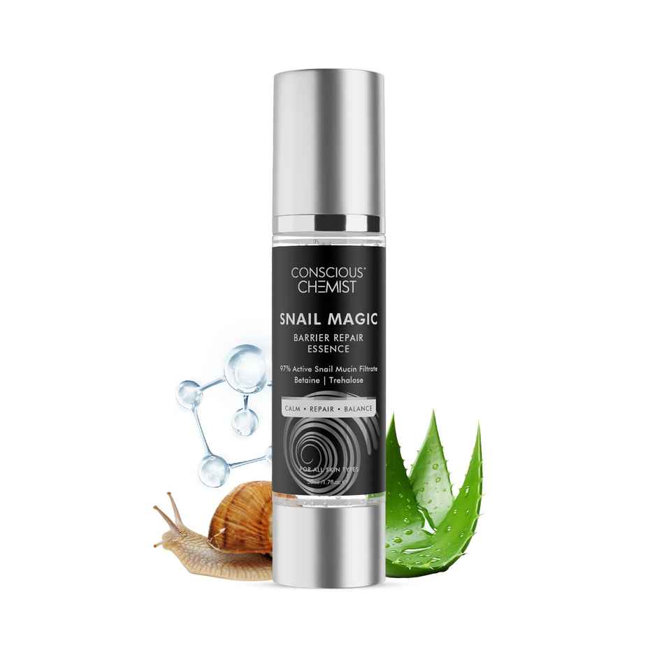 Conscious Chemist Snail Magic Skin Barrier Repair Essence Serum | 97% Active Snail Mucin Filtrate
