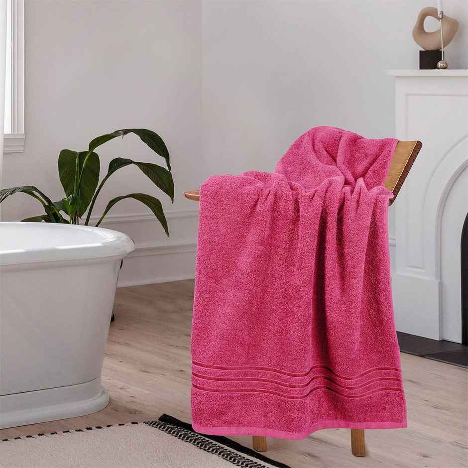 Home Elegance by myTrident Comfort Living Cotton Bath Towel | 70cm x 140cm | 400 GSM | Candy Glow
