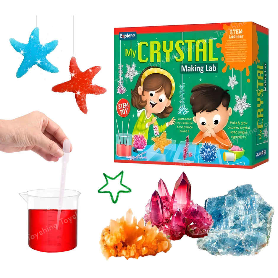 Toyshine Crystal Making Lab STEM Educational Learning Creative Fun Science Project