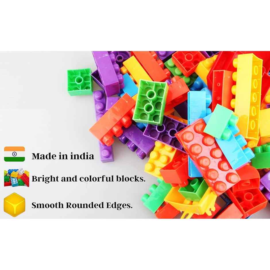 Fablue Kids 100 Pcs Blocks Toys | Play And Learn Building Blocks Construction Toy