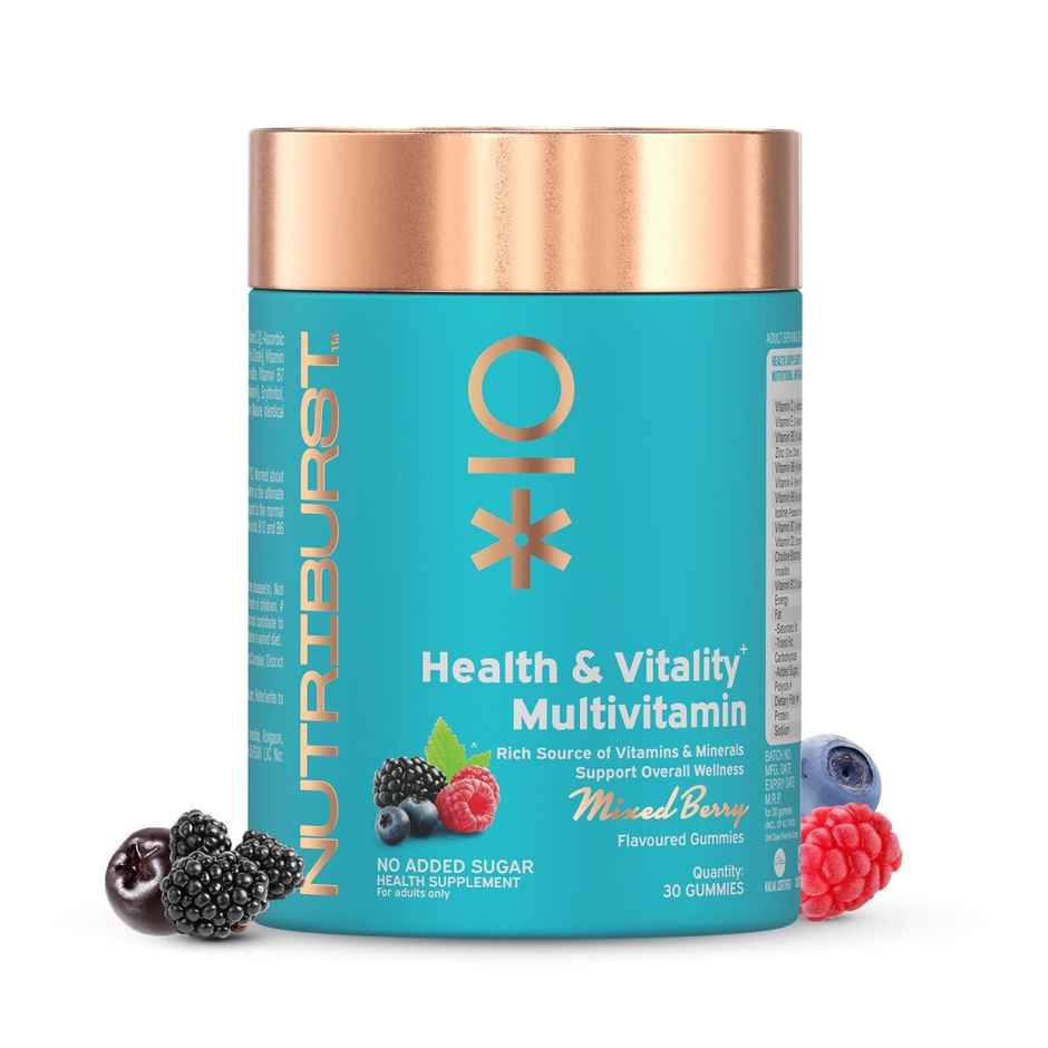 Nutriburst Health & Vitality Gummies With Multivitamins & Biotin