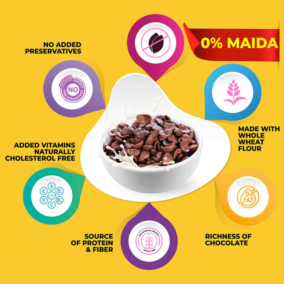 Kwality Choco Flakes - Made With Whole Wheat Zero% Maida
