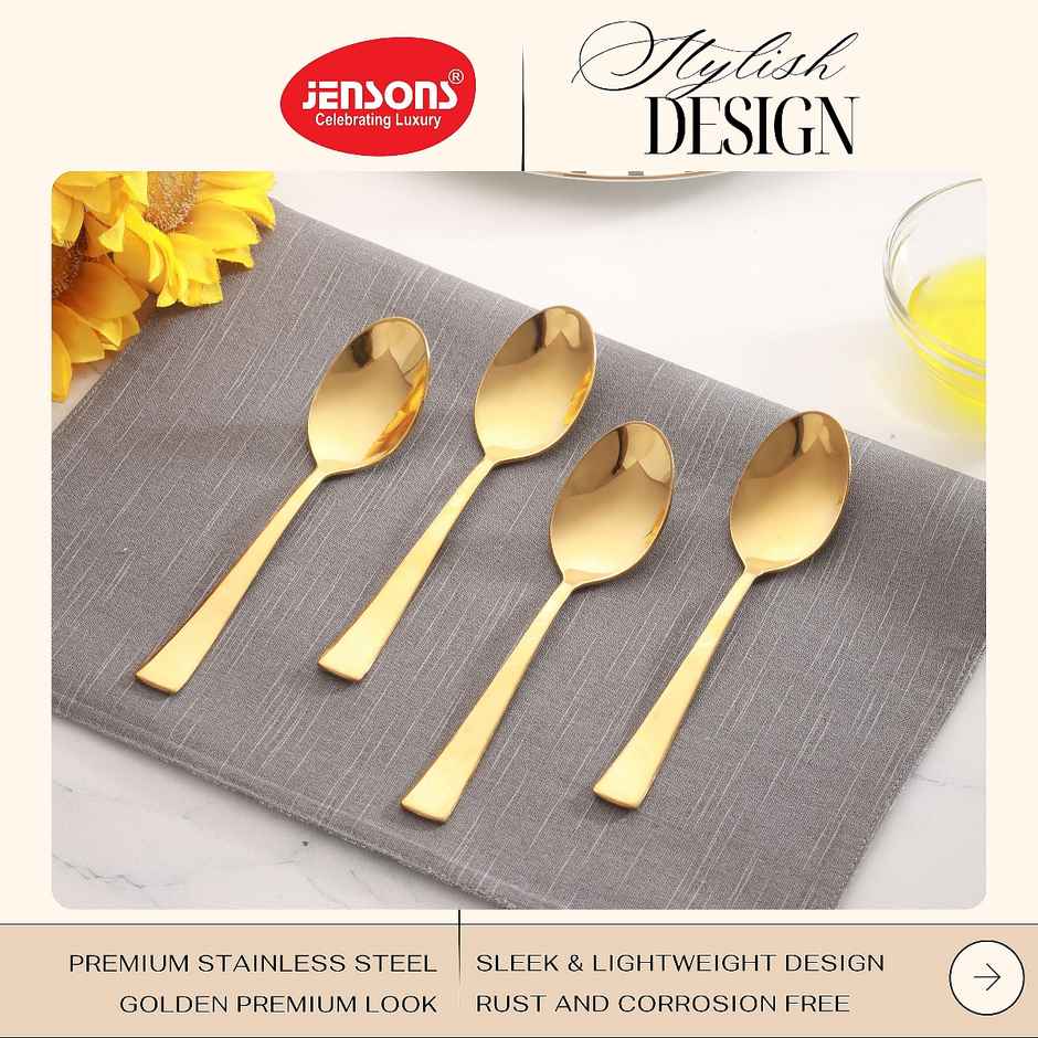 Jensons Pvd Spoon 4 Pcs -gold