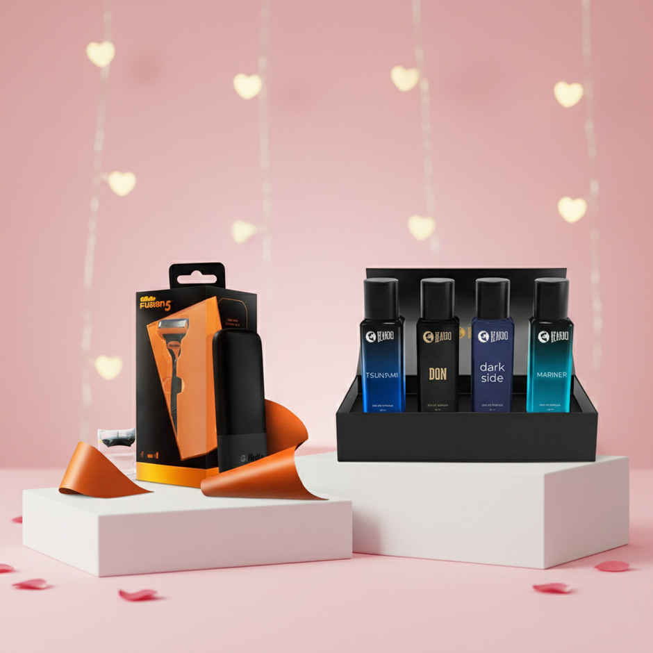 Gillette Fusion Premium Gift Set For Men (1pc) & Beardo Best Day Perfume Gift Set  (1pack) Combo