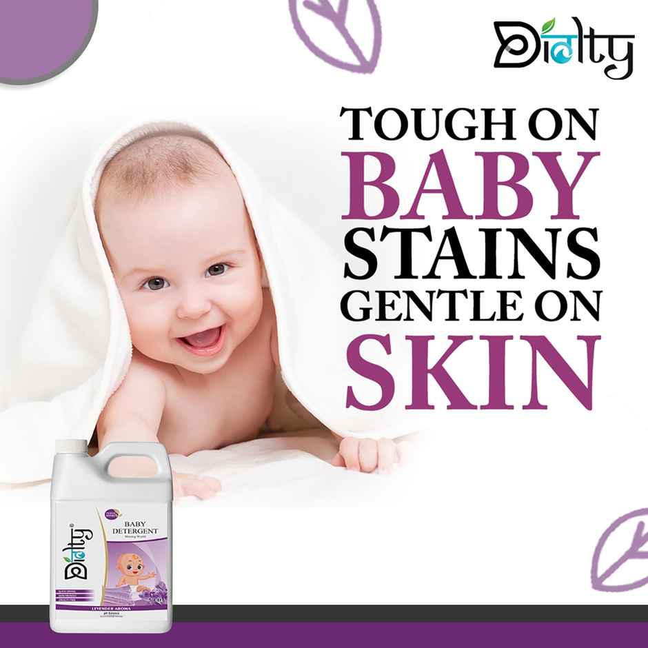 Diolty Baby Laundry Liquid Detergent Washing Liquid For Baby Clothes (Leaf Love) 5 l