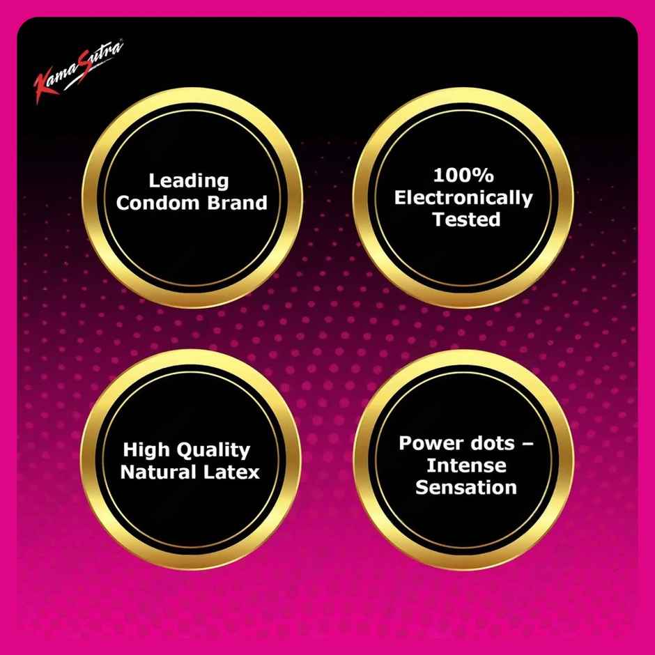 KamaSutra Dotted Condoms For Men | Safe & Comfortable