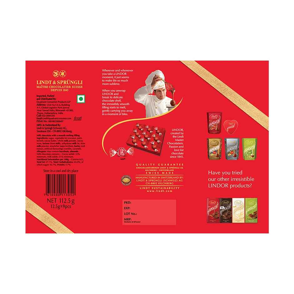 Lindt Lindor Milk Gift Box Combo  