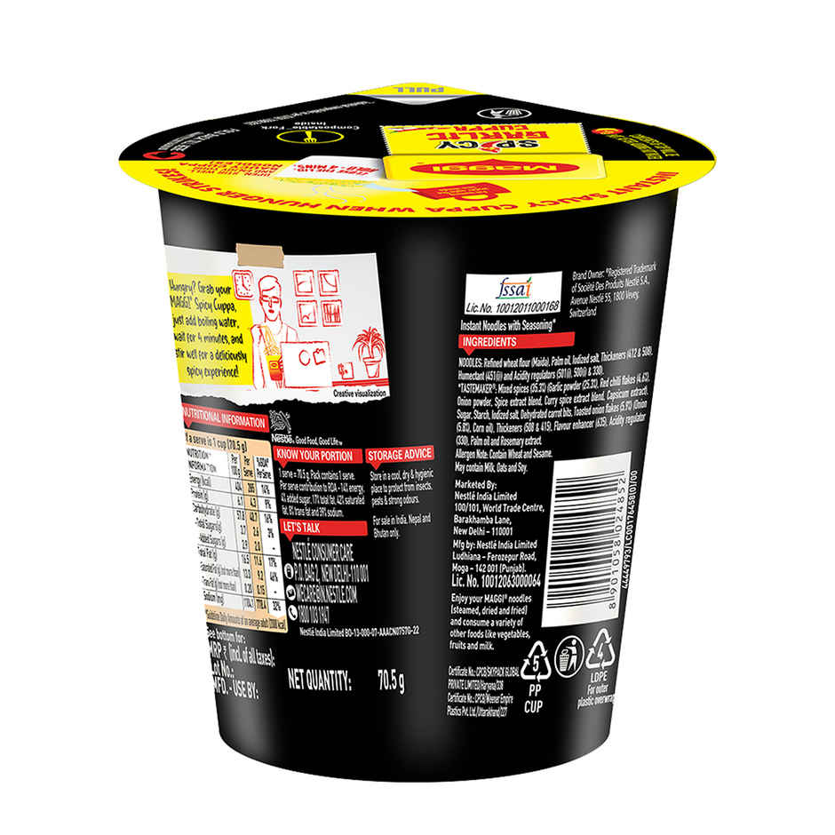 Maggi Spicy Garlic Instant Cuppa Noodles