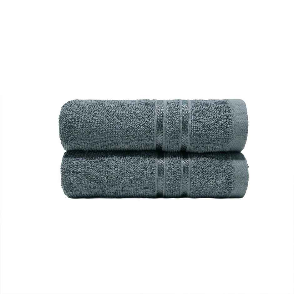 Home Elegance by myTrident Comfort Living 100% Cotton Hand Towel Set | 40cm x 60cm | 400 GSM | Grey