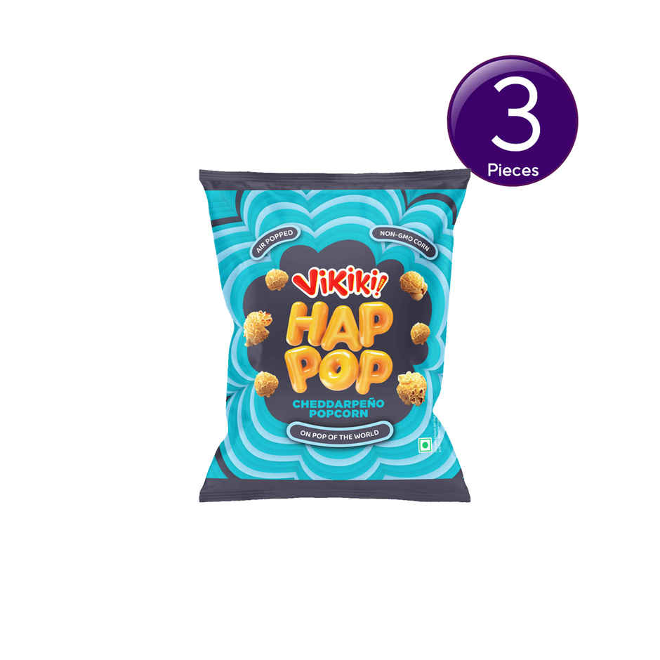 Vikiki Snak HapPop Ready to Eat Popcorn | Cheddarpeno Combo 
