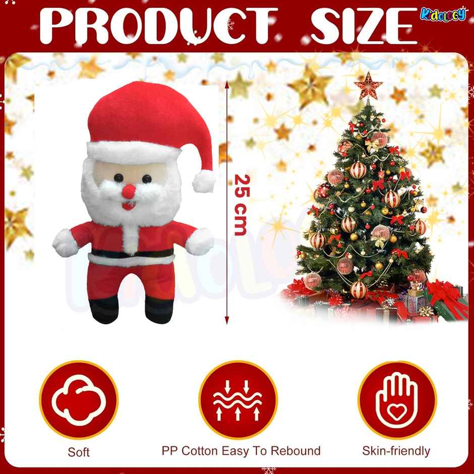 Kidology Christmas Santa Claus Plush Toy - Assorted