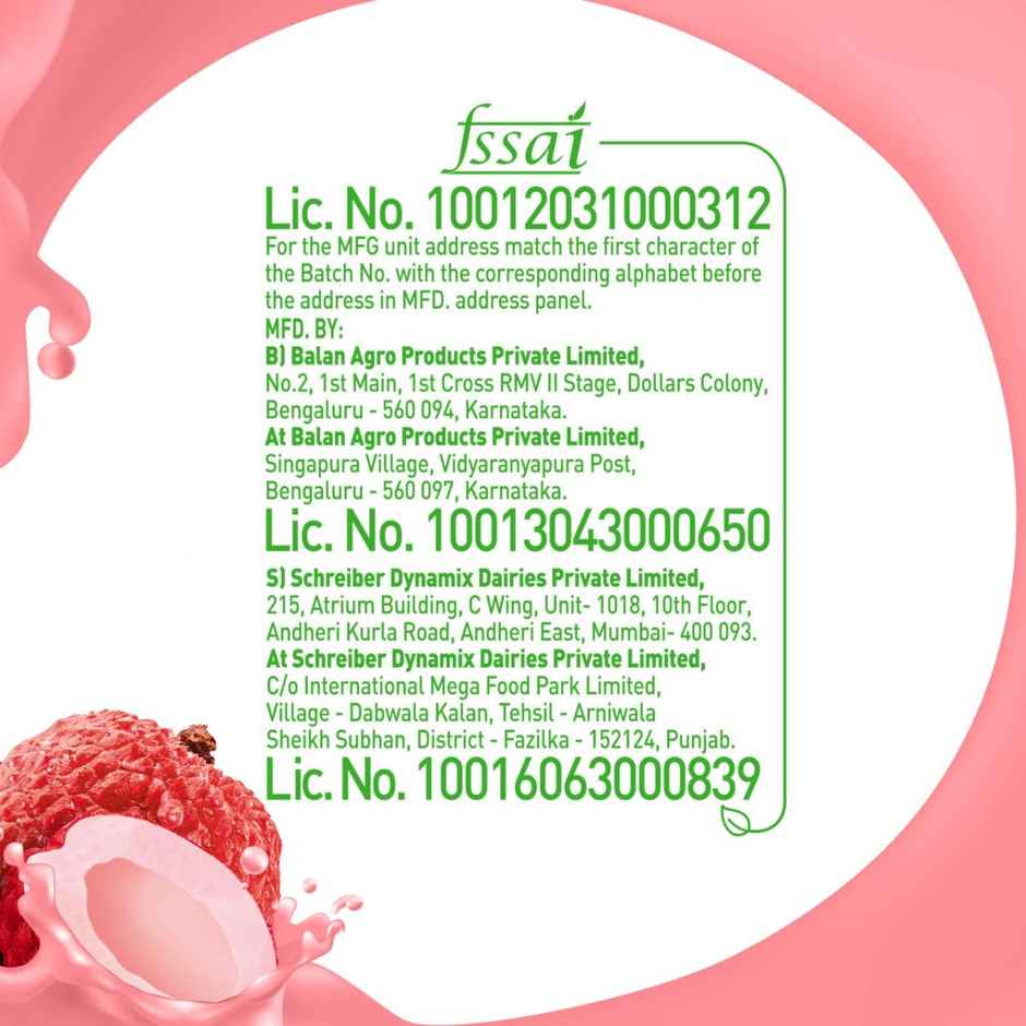 B Natural Litchi Juice, 100% Pulp, No Concentrate