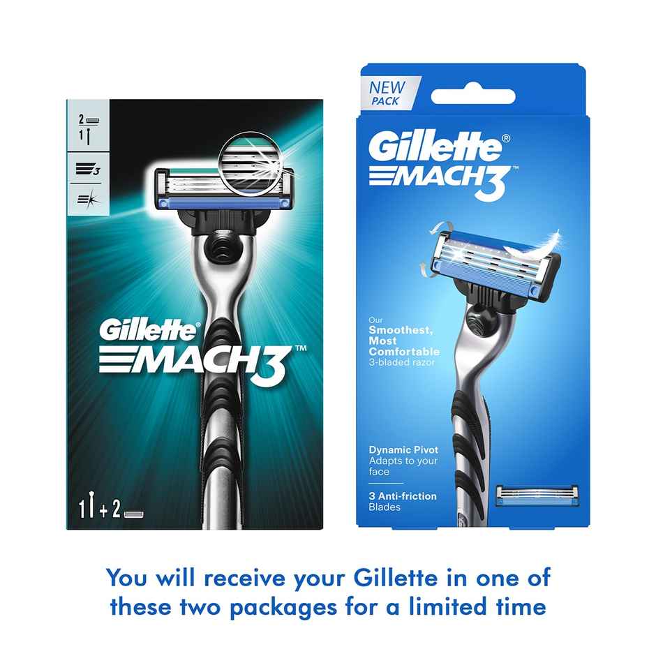 Gillette Shave Foam - Classic Regular Skin (418g) & Gillette Mach3 Menâ€™S Razor With 2 Cartridges (1pc) Combo