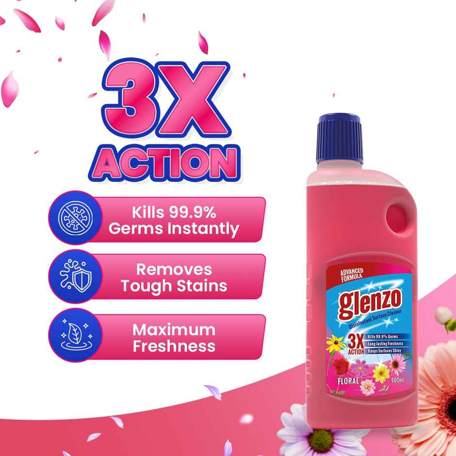 Glenzo Floral Floor & Surface Cleaner