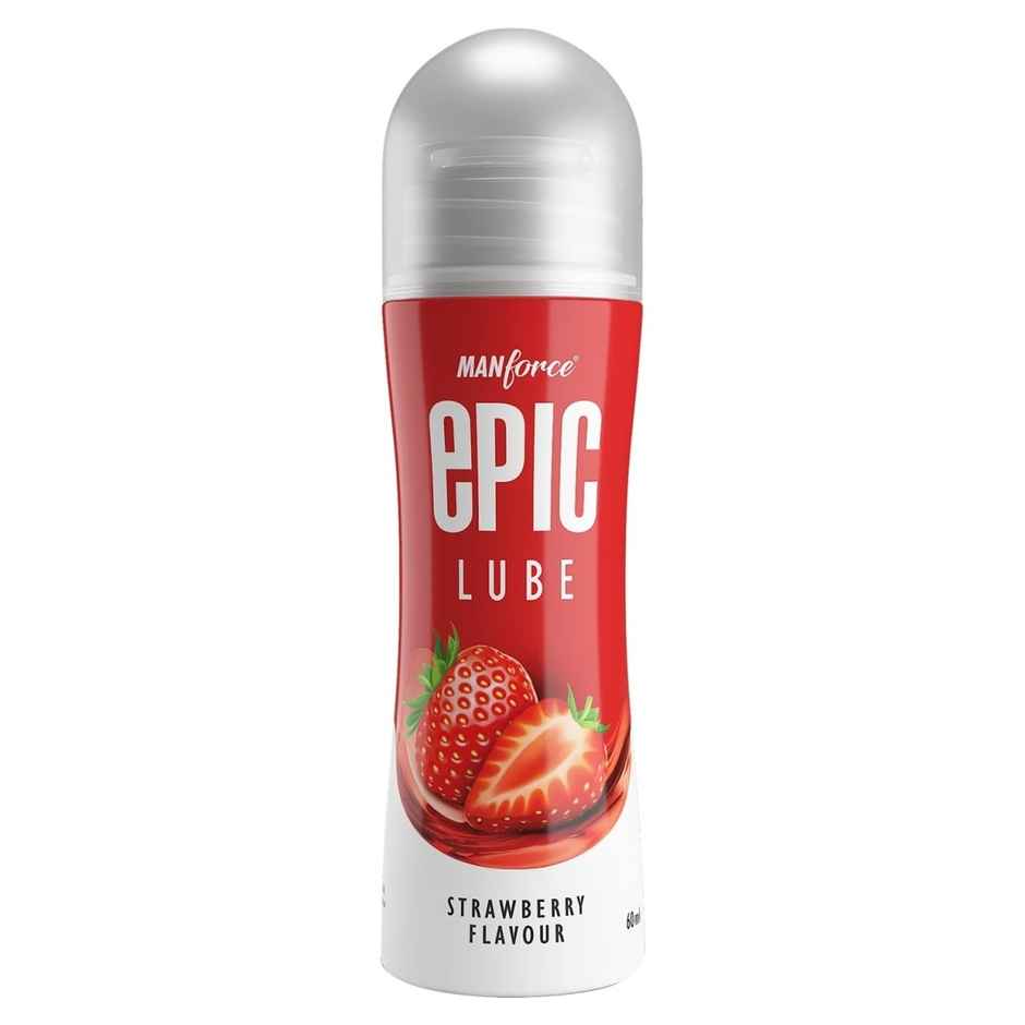 Manforce Epic Lube Strawberry Flavored Lubricating Gel for Men and Women Water Based Skin Friendly