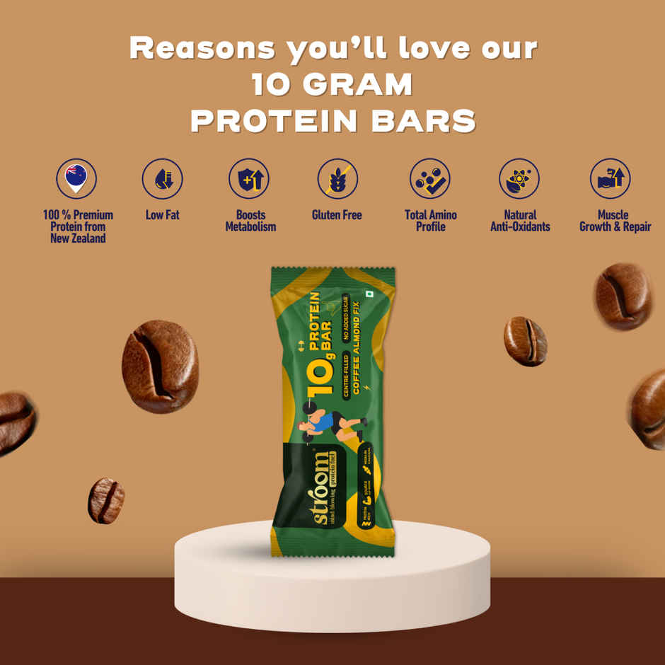 Stroom Coffee Almond Fix 10G Protein Bar